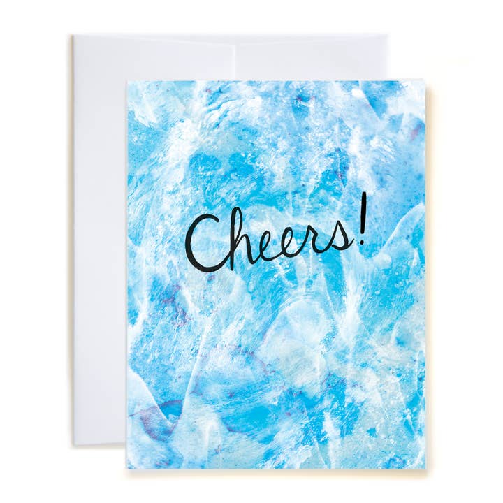 Wave Cheers Blue Card for wholesale by Violet Flamingos
