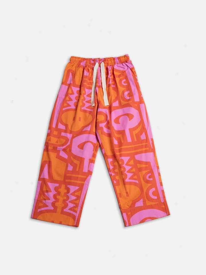 Elasticated Relaxed Fit Trousers - Chameleon Cayenne for wholesale by Irregular Sleep Pattern