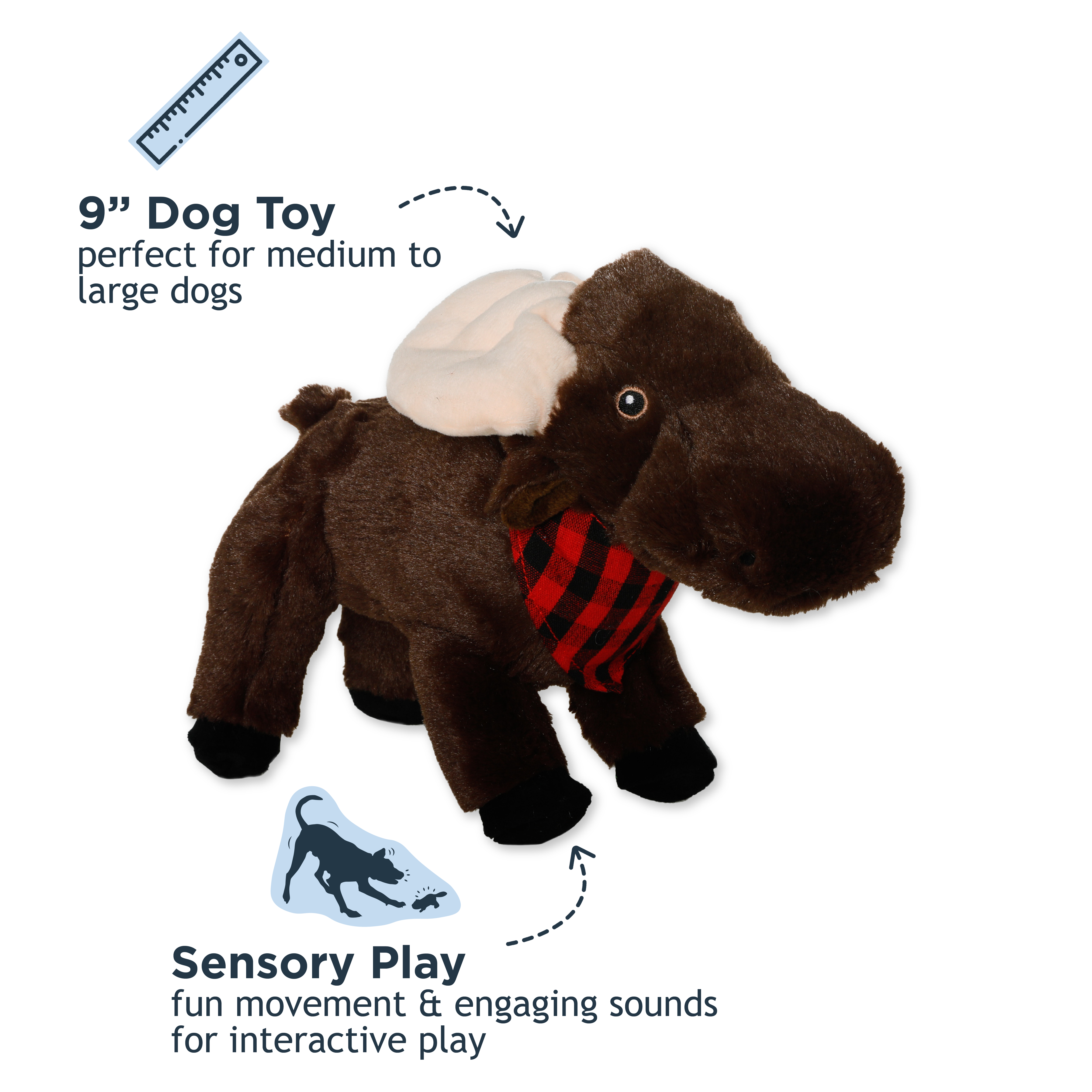 Tall Tails – wholesale Mjukisdjur - Hund – Animerad älghundleksak1