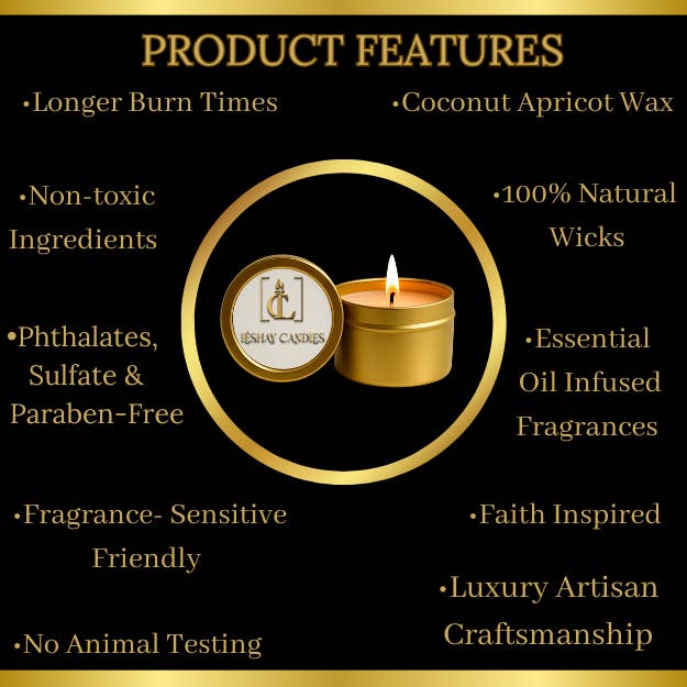 Leshay Candles, LLC - Wholesale Reiskaarsen - JOSEPHINE CHRISTIAN REISLUXEKAARS3