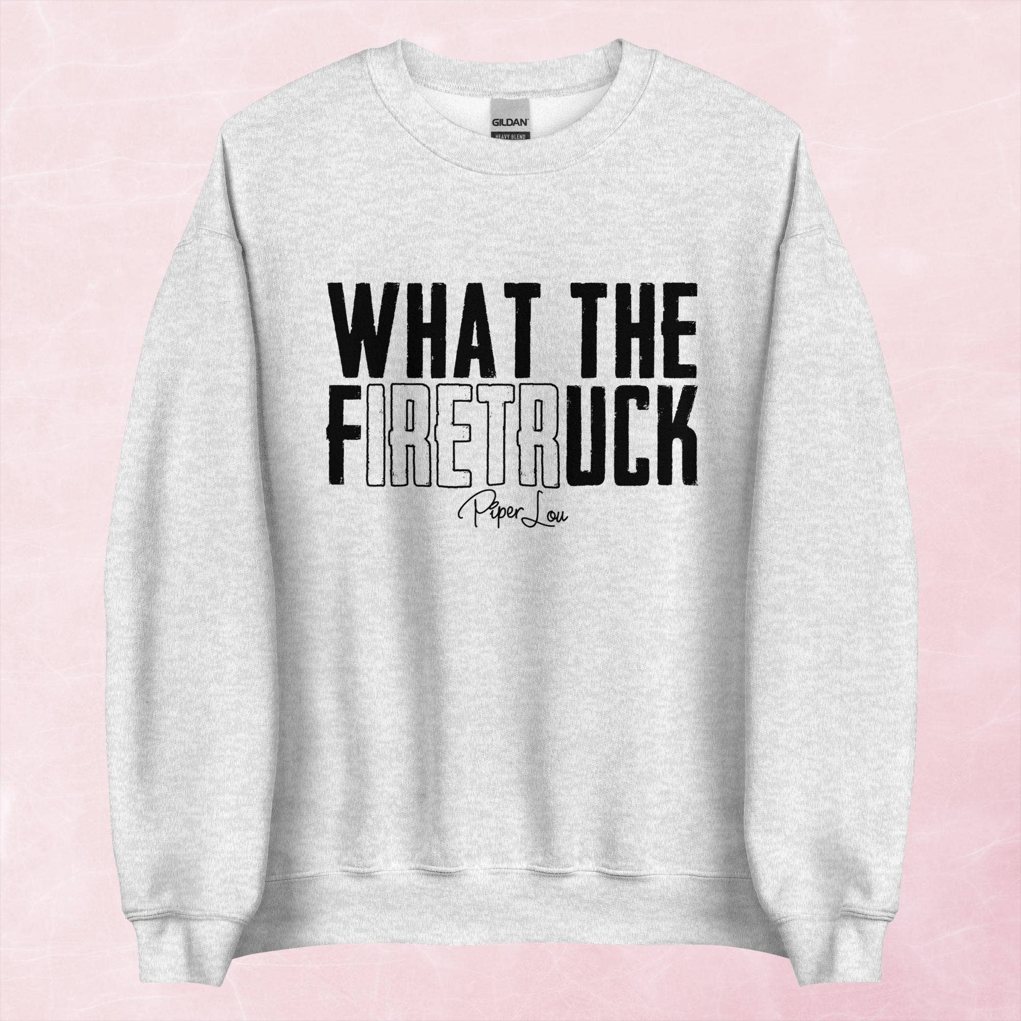 Piper Lou Collection - Wholesale Graphic Sweatshirt - Women's - What The Firetruck Graphic Crewneck Sweatshirt4
