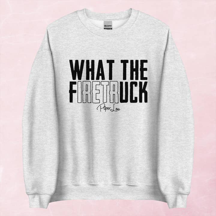 Piper Lou Collection - Wholesale Graphic Sweatshirt - Women's - What The Firetruck Graphic Crewneck Sweatshirt4