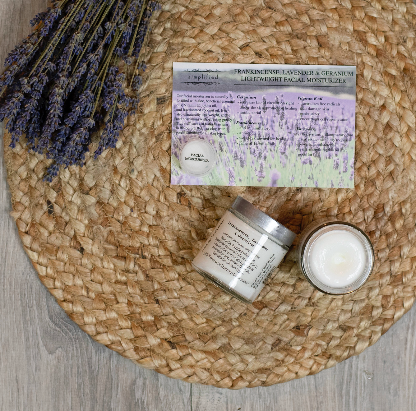 Simplified Soap - Wholesale Facial Moisturizer - Facial Moisturizer Sample Cards (12 Pack)6