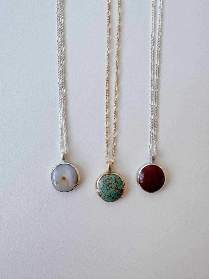 Round Token Necklace for wholesale by Sarah Safavi Jewelry
