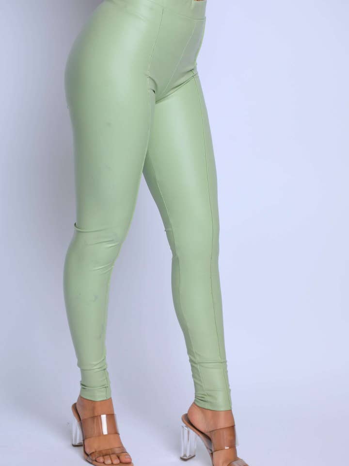 Teyana Leather Like Leggings for wholesale by K Too