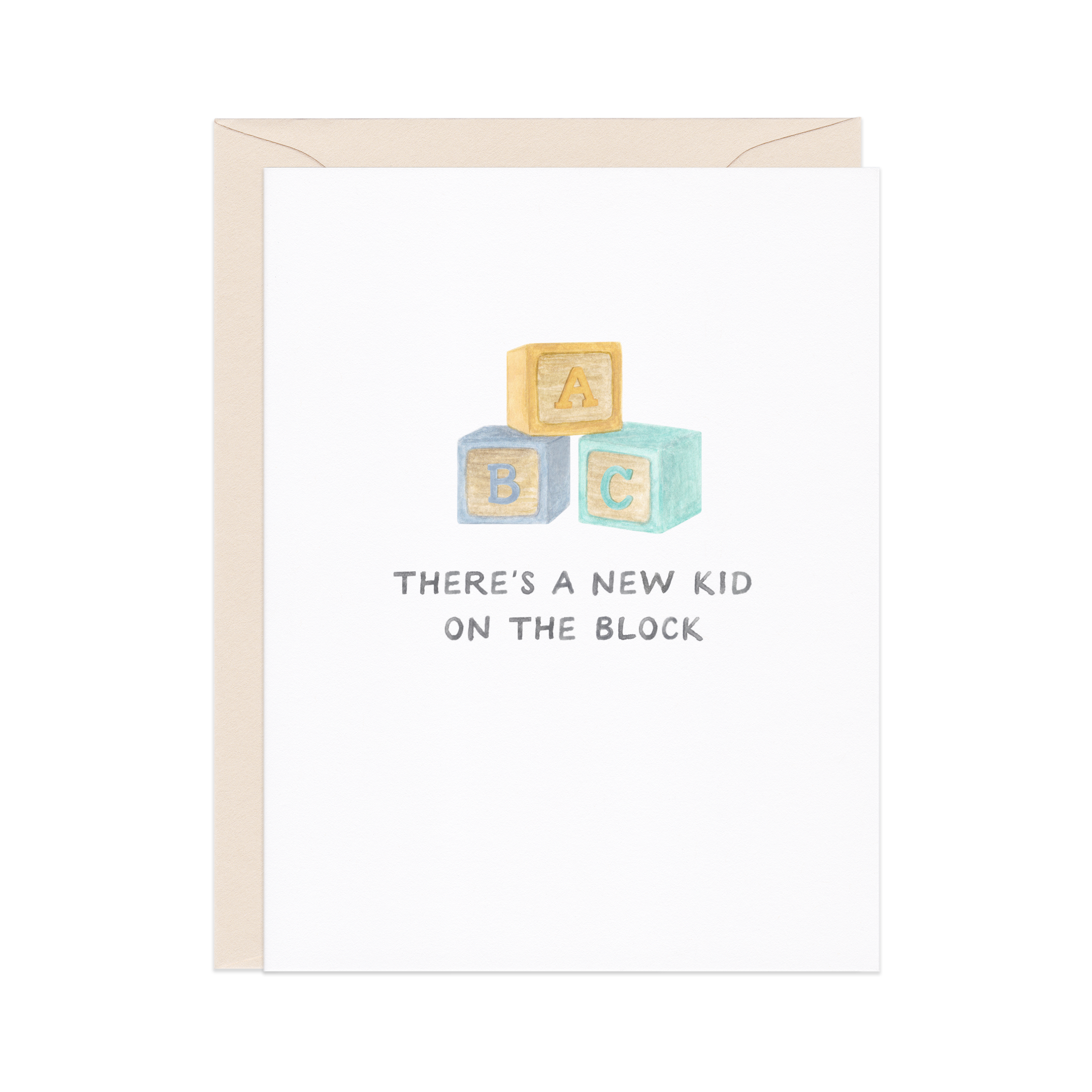 Amy Zhang - Wholesale Baby Card - New Kid On The Block — Pop Culture Pun New Baby Card1