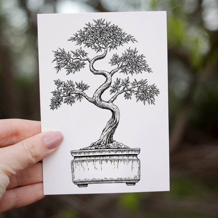 Bonsai Themed Greetings Card | A6 | Soft-Touch Feel for wholesale by Yugen Bonsai