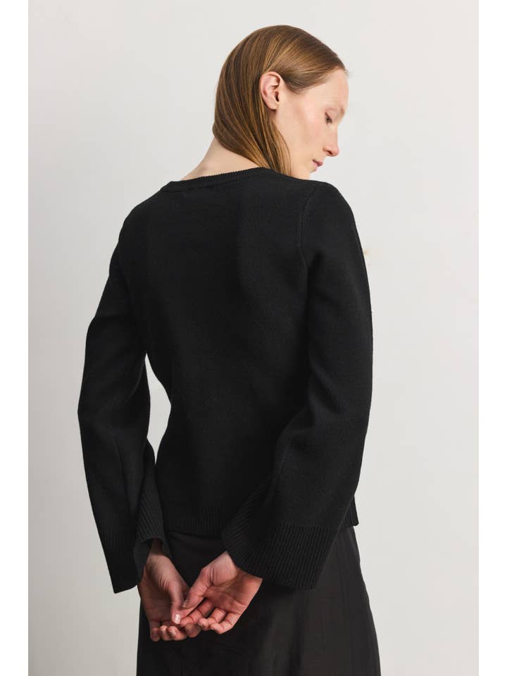 MOD REF - Wholesale Cardigan - Women's - The Tyler Cardigan | Bell Sleeve Buttoned Cardigan