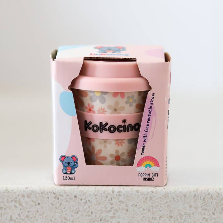 KoKocino – Copo/caneca - Crianças e bebés por atacado – Copo Babyccino Daisy Le Fleur + Palhinha & Brinquedo Pop-it 120ml2