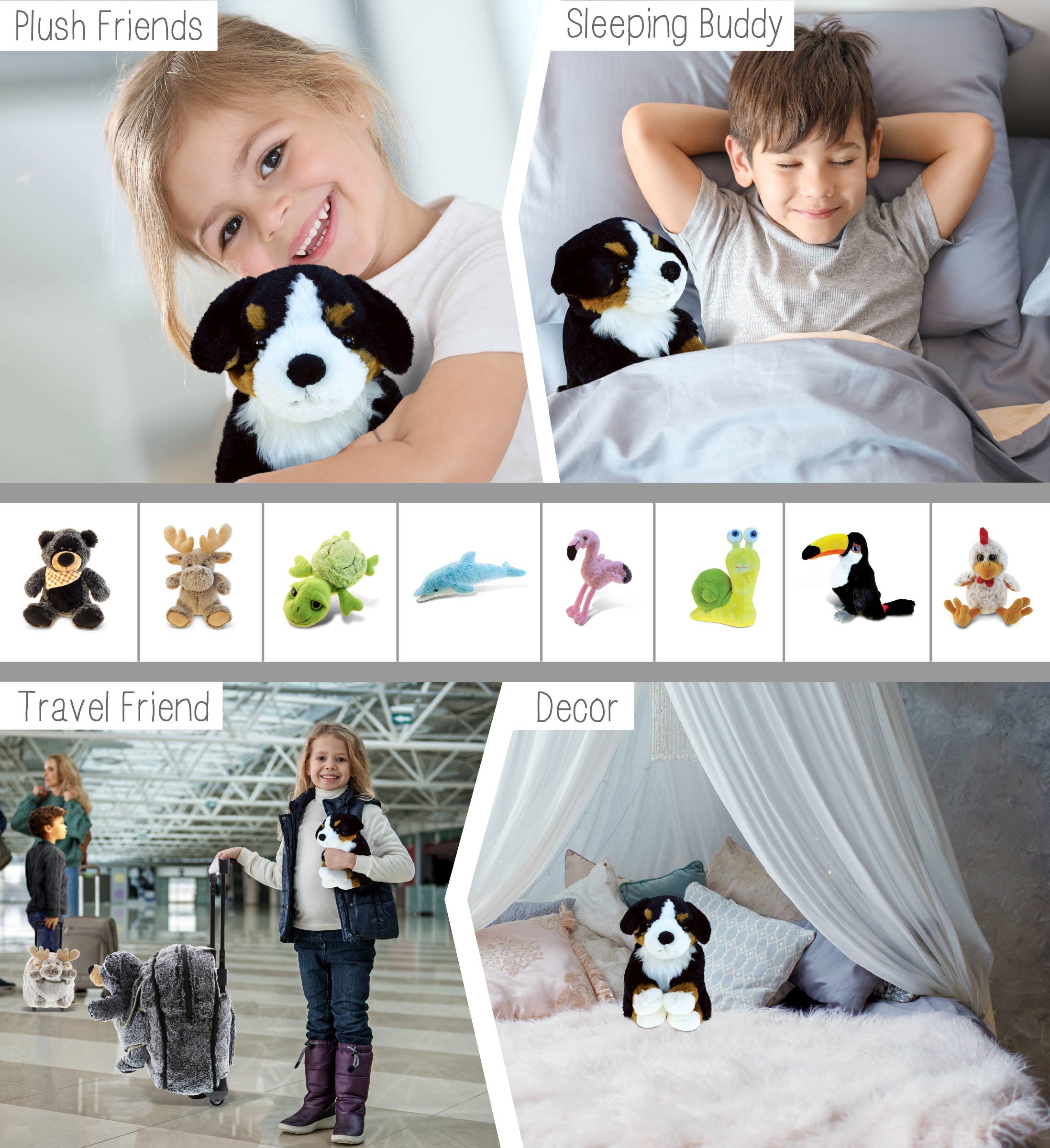 Cota Global – Großhandel Kuschel-/Plüschtier – Kind & Baby – Superweicher Plüsch - Berner Sennenhund3
