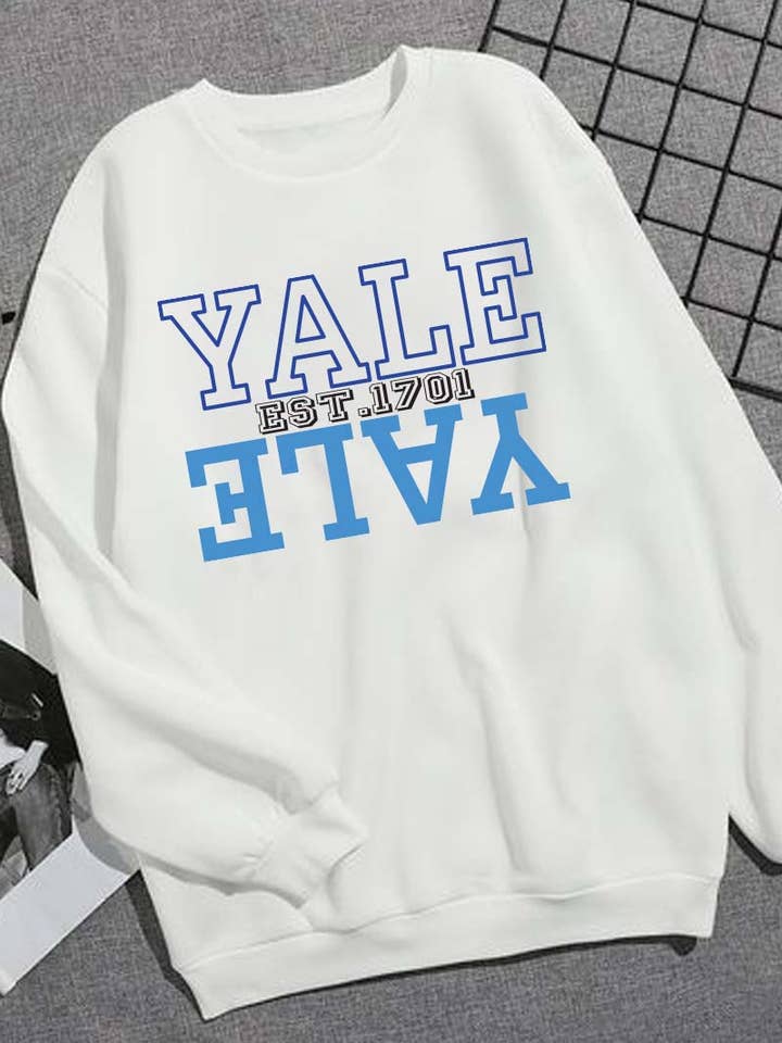 M8271-SW Sweatshirts mit YALE-Motiv für den Großhandel von HARANG