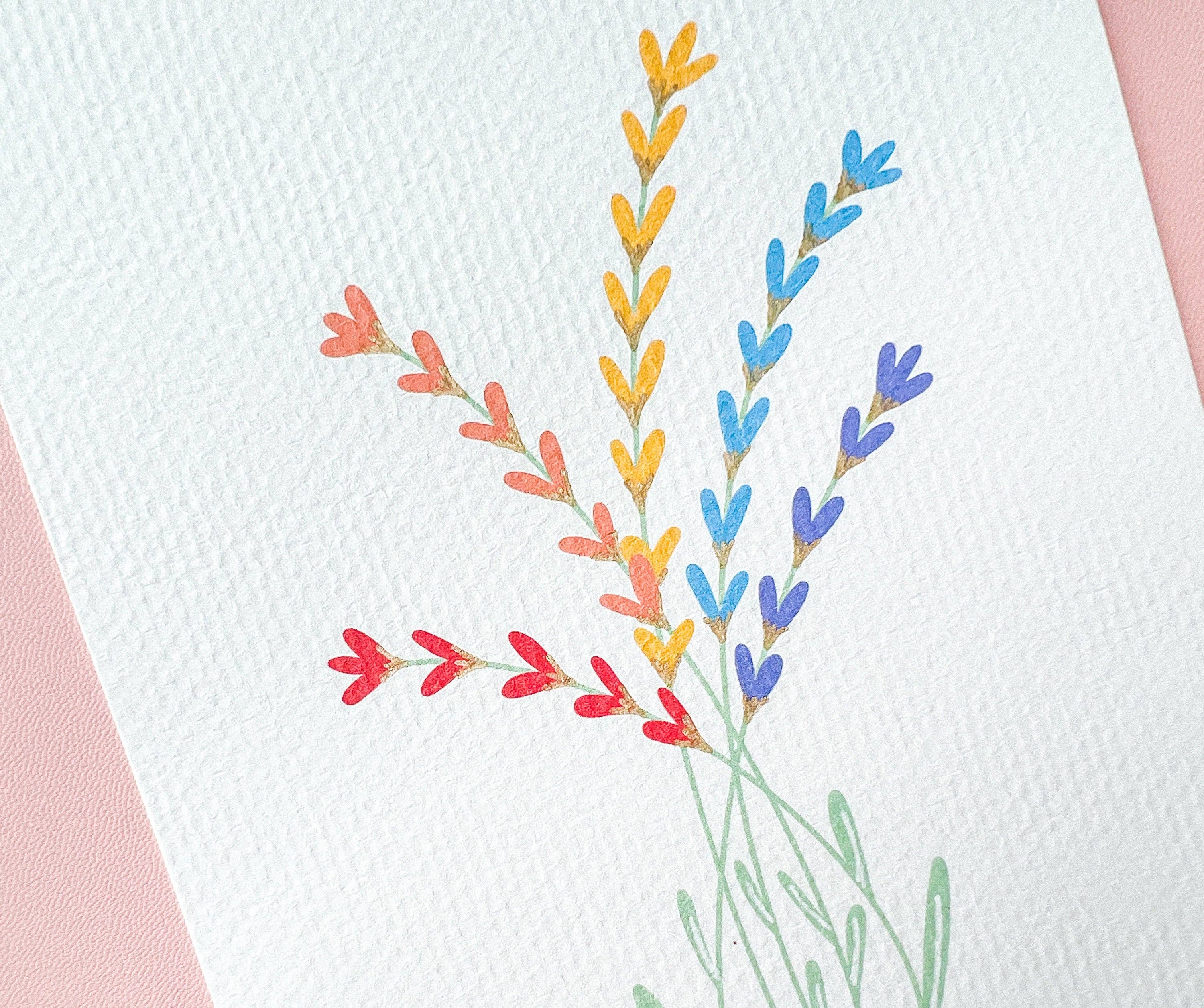 The Harpy Otter Co - Wholesale Art Print - Gay Pride Flag Floral Art Print2