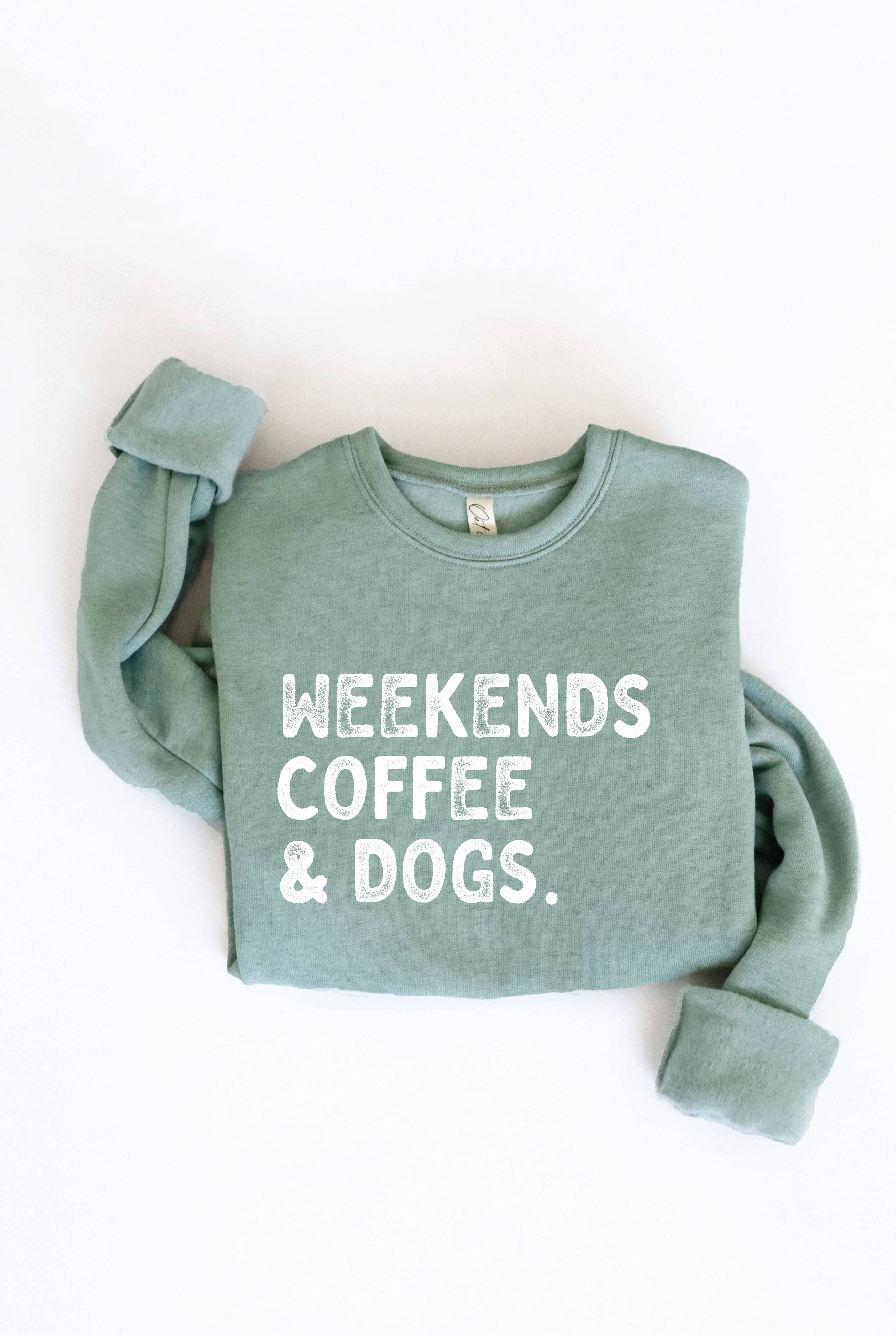 OAT COLLECTIVE - Venta al por mayor Sudadera estampada - Mujer - Sudadera estampada WEEKENDS COFFEE AND DOGS11