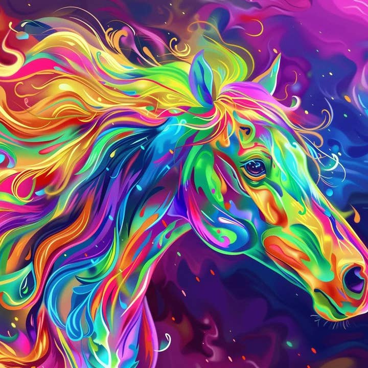 Cavalo Psicadélico Vibrante por atacado de Paint with Number