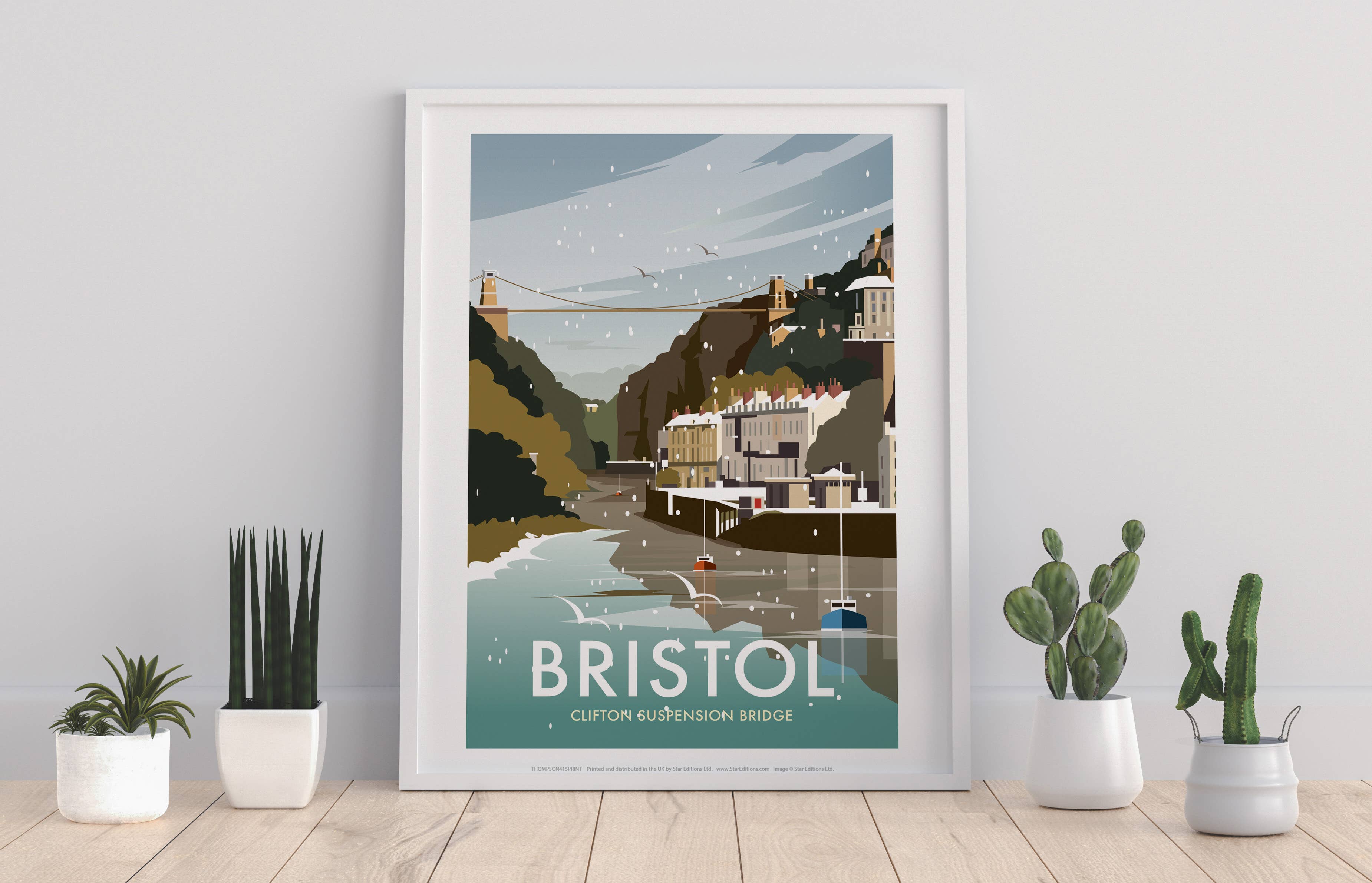 Star Editions - Vente Affiche d'art - Bristol par l'artiste Dave Thompson - Impression d'art haut de gamme, 11 x 14 po0