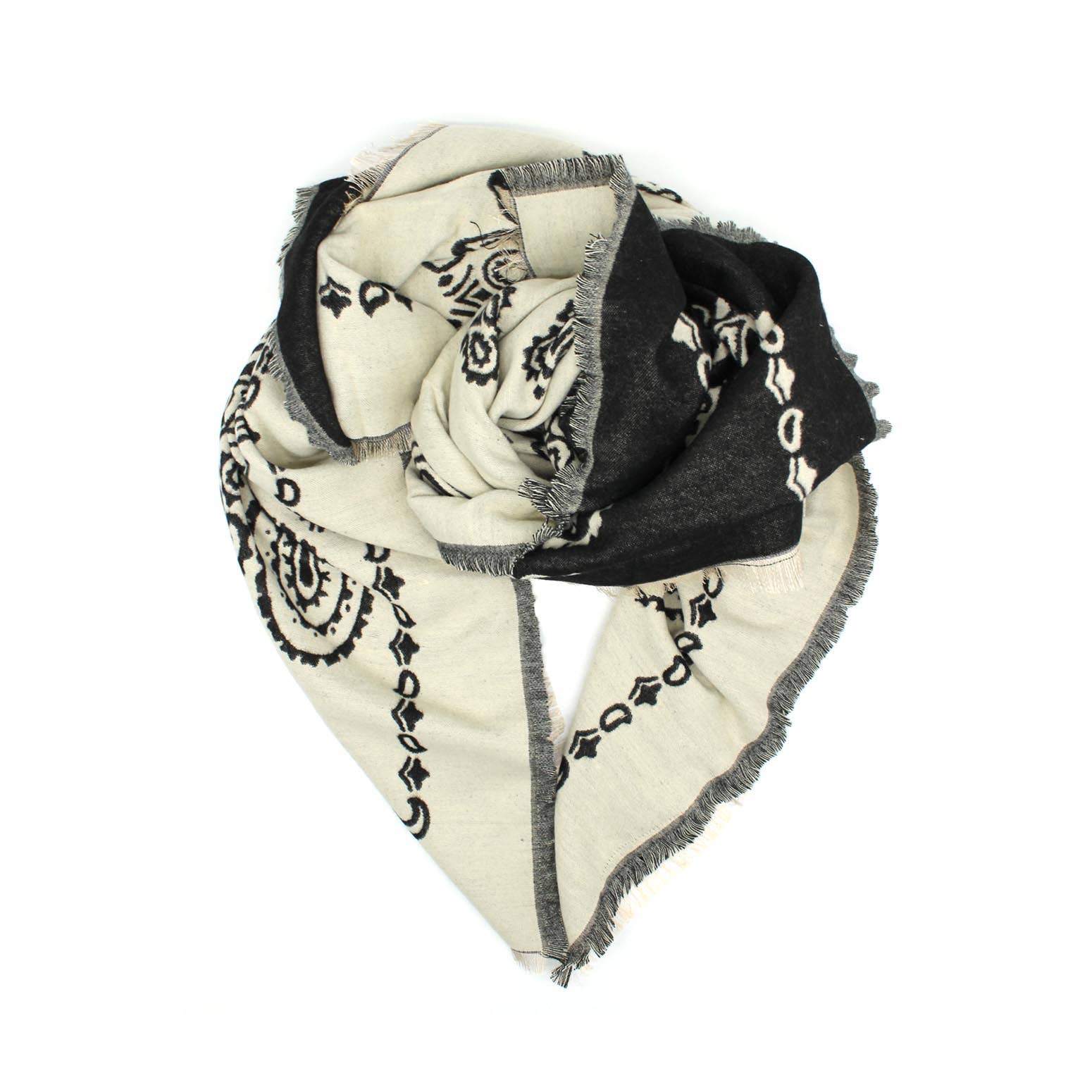 Vimoda - Wholesale Scarf - Women's - Large paisley pattern bandana scarf11