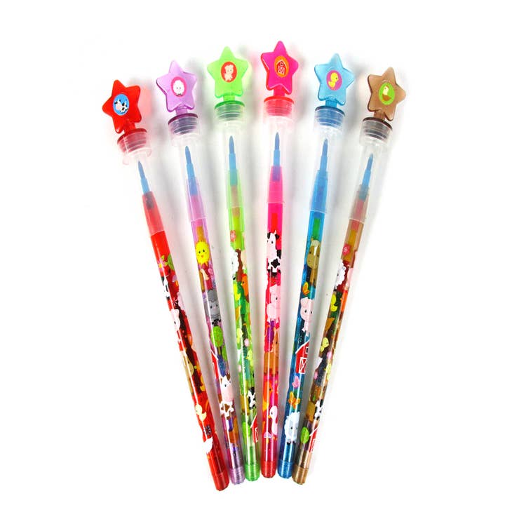 TINYMILLS Penguins Birthday Party Favor Set (12 multi-point pencils, 12  stampers, 12 sticker sheets, 12 small spiral notepads)