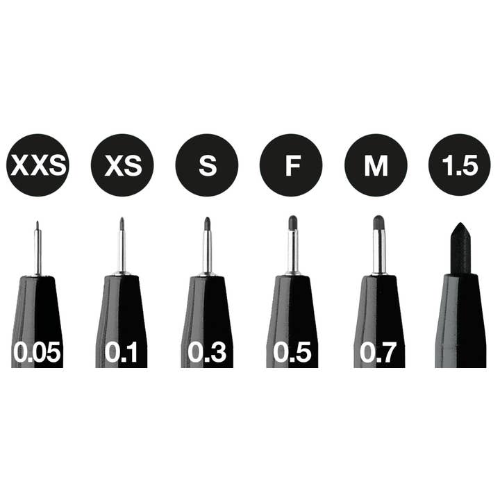 Stylo Pitt Artist, #199 noir (XXS, XS, S, F, M, 1,5) pour la vente par Faber-Castell / Creativity for Kids