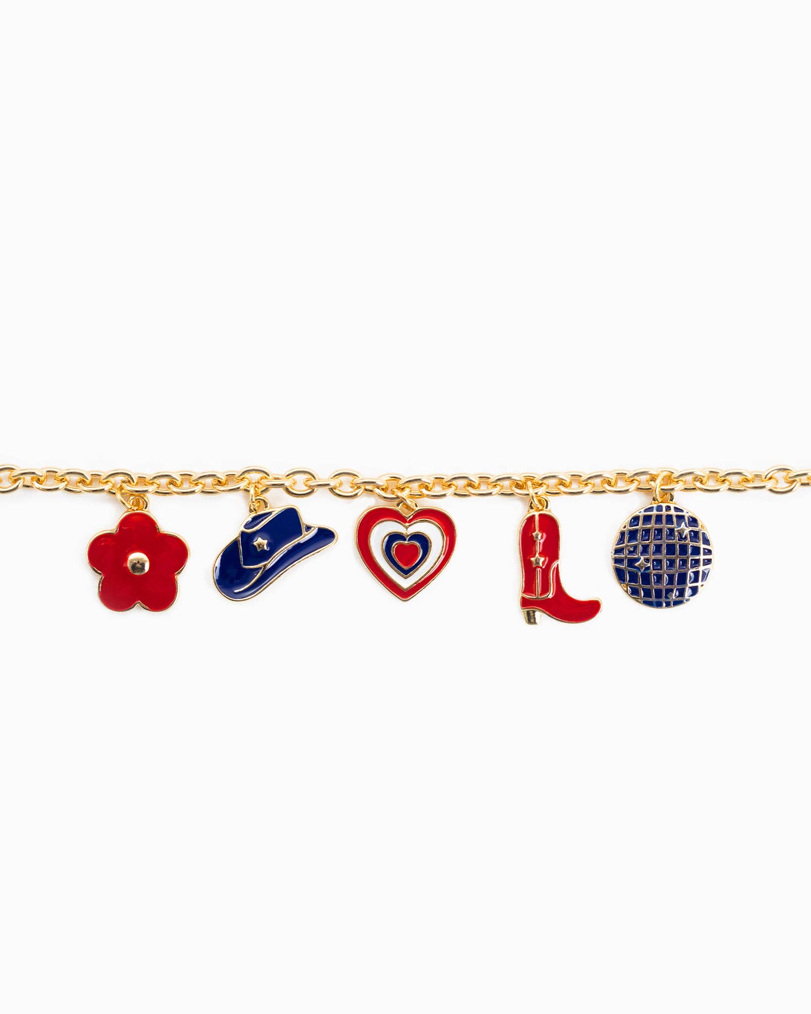 Sessori – Engroshandel Armbånd med vedhæng – Americana Western Diskokugle Kædearmbånd1