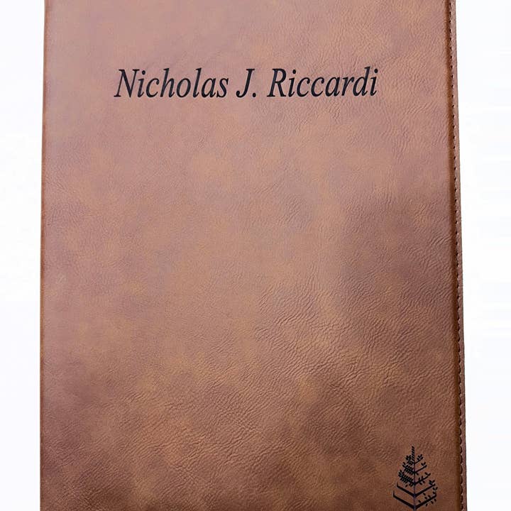 Acential Drinkware - Wholesale Notebook - Custom Engraved Leather Portfolio1