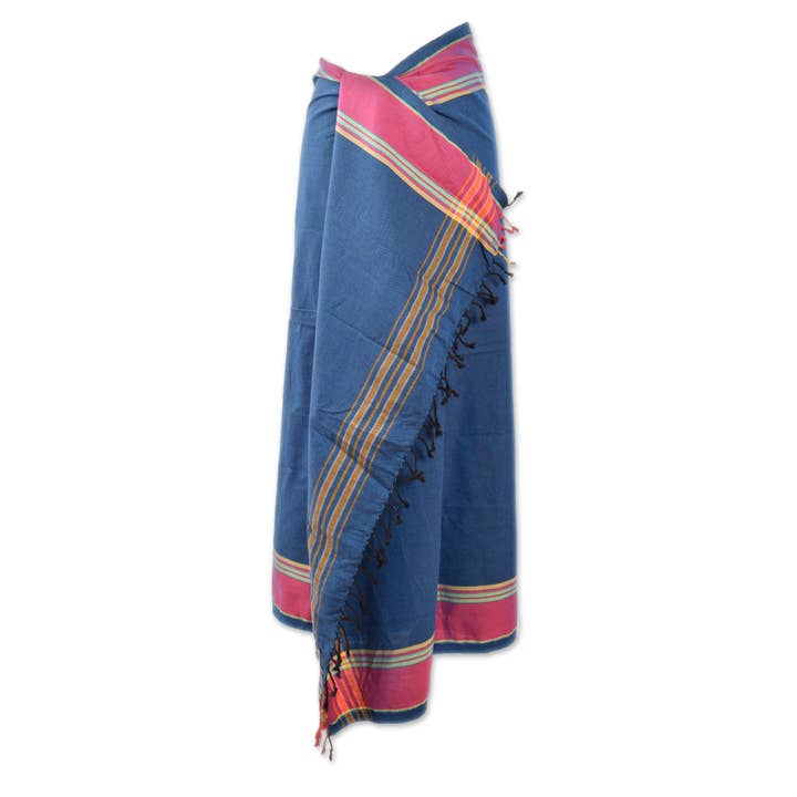 Kikoy Beach Towel Navy for wholesale by Africulture