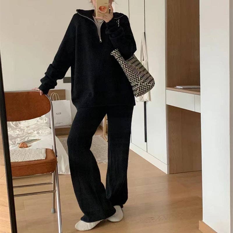 Marayn – Conjuntos Casual - Mulher por atacado – Conjunto de Malha Suave Estilo Aconchegante para Outono Inverno18