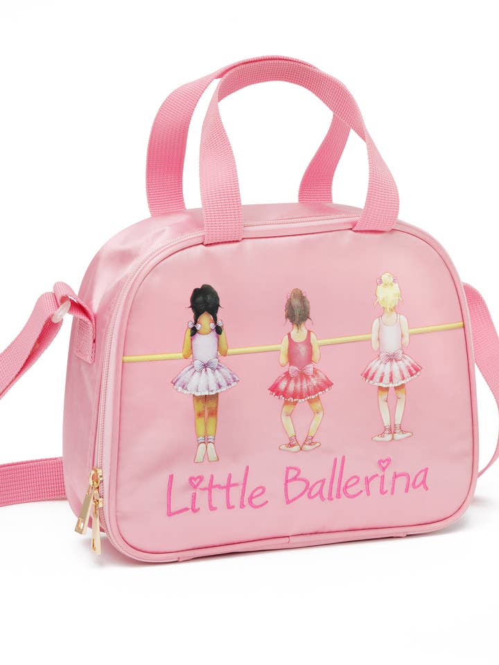 Pink Satin shoulder bag for wholesale by Little Ballerina Ltd