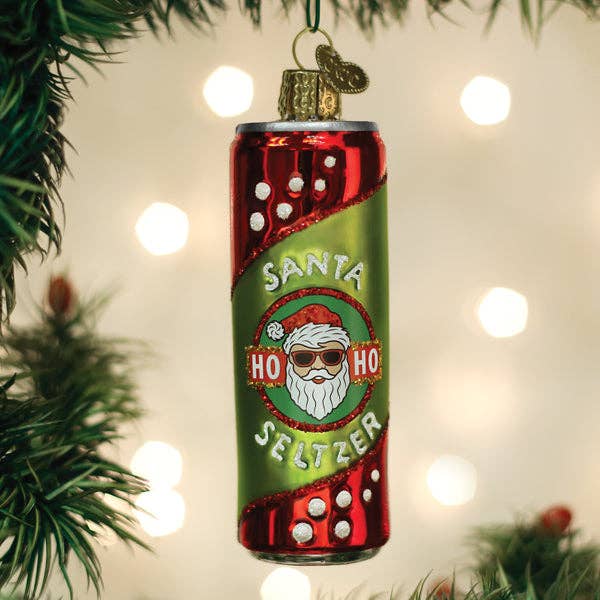 Santa Seltzer Ornament for wholesale by Old World Christmas