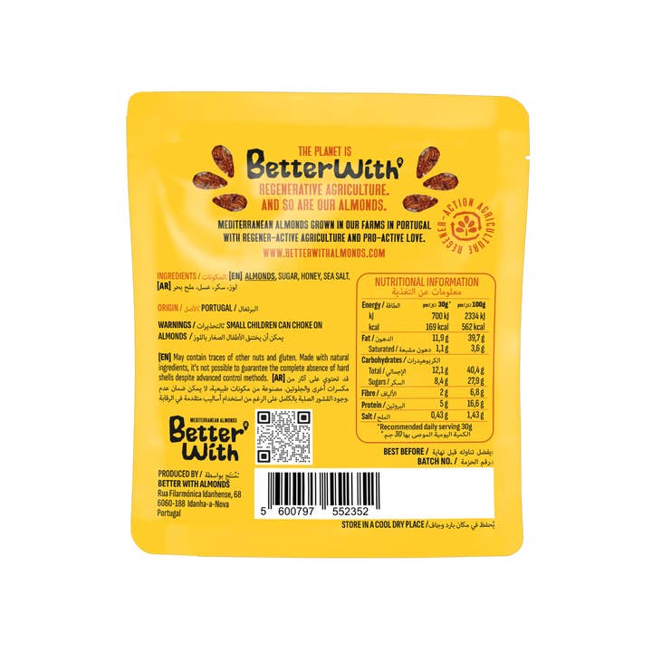 Better With Almonds – wholesale Nötter – Mandel bättre med honung och havssalt - 30g2