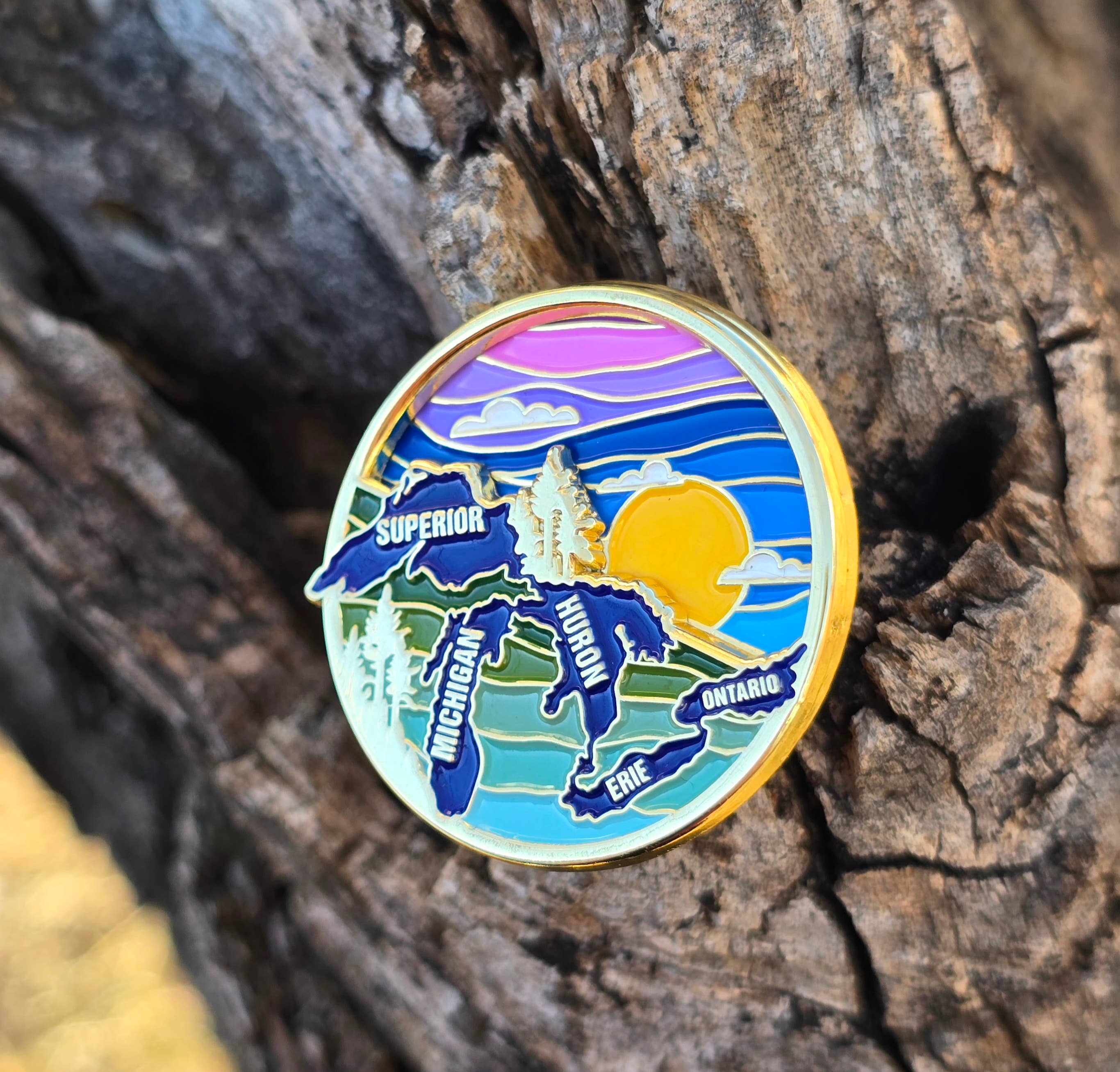 Art Factory LLC - Wholesale Lapel Pin/Button - Great Lakes spinning enamel pin7