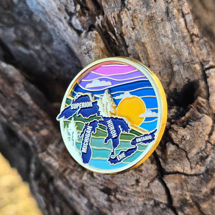 Art Factory LLC - Wholesale Lapel Pin/Button - Great Lakes spinning enamel pin7