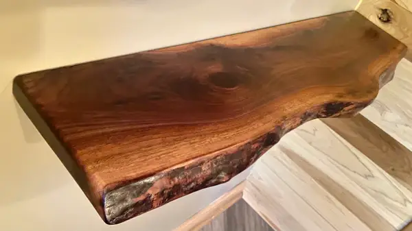 Steel Oak - Wholesale Wall Mounted Shelf - Live Edge Walnut Floating Shelves w/Beautiful Grain Patterns3