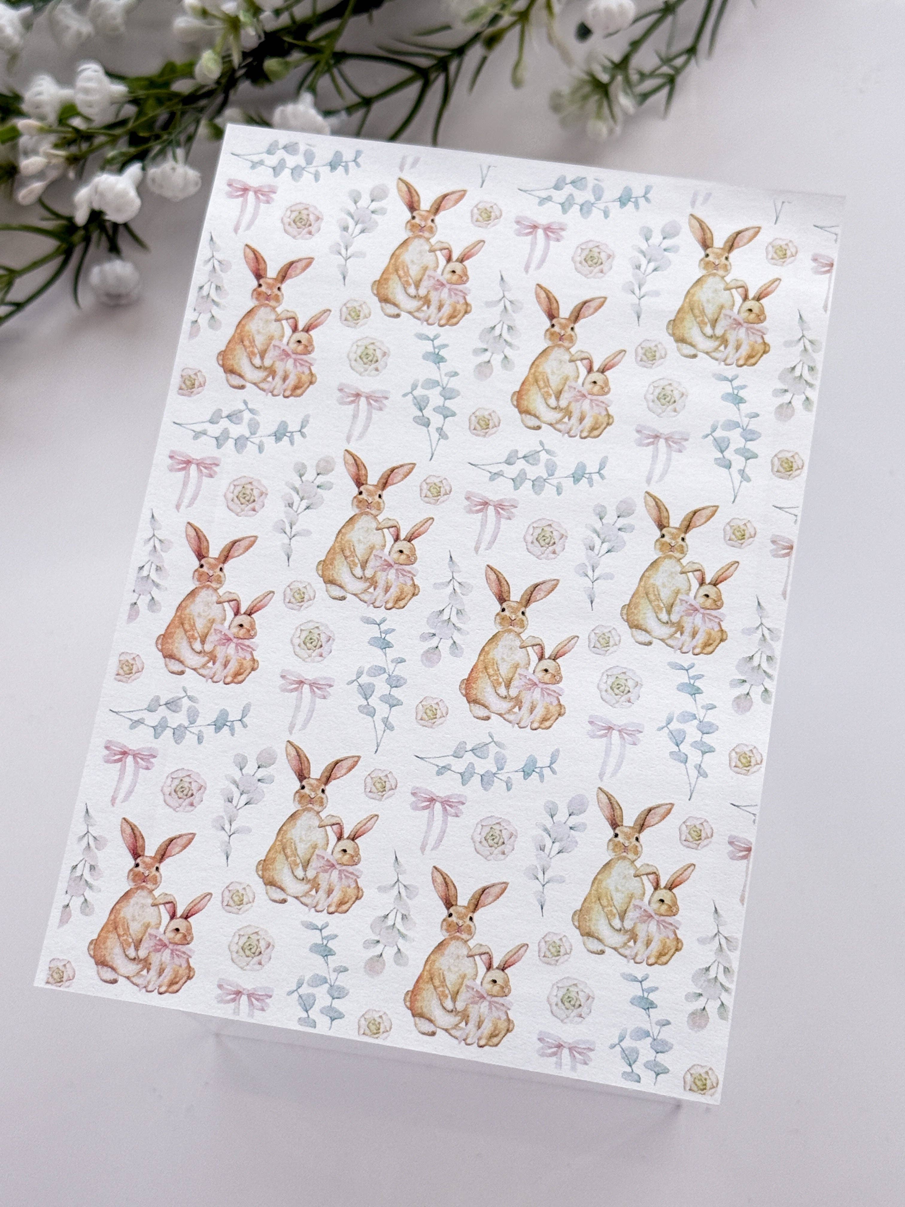 Tera Clay – wholesale Craft tool – Transfer Paper 467 Easter Bunny Coquette | Image Water Transfer2