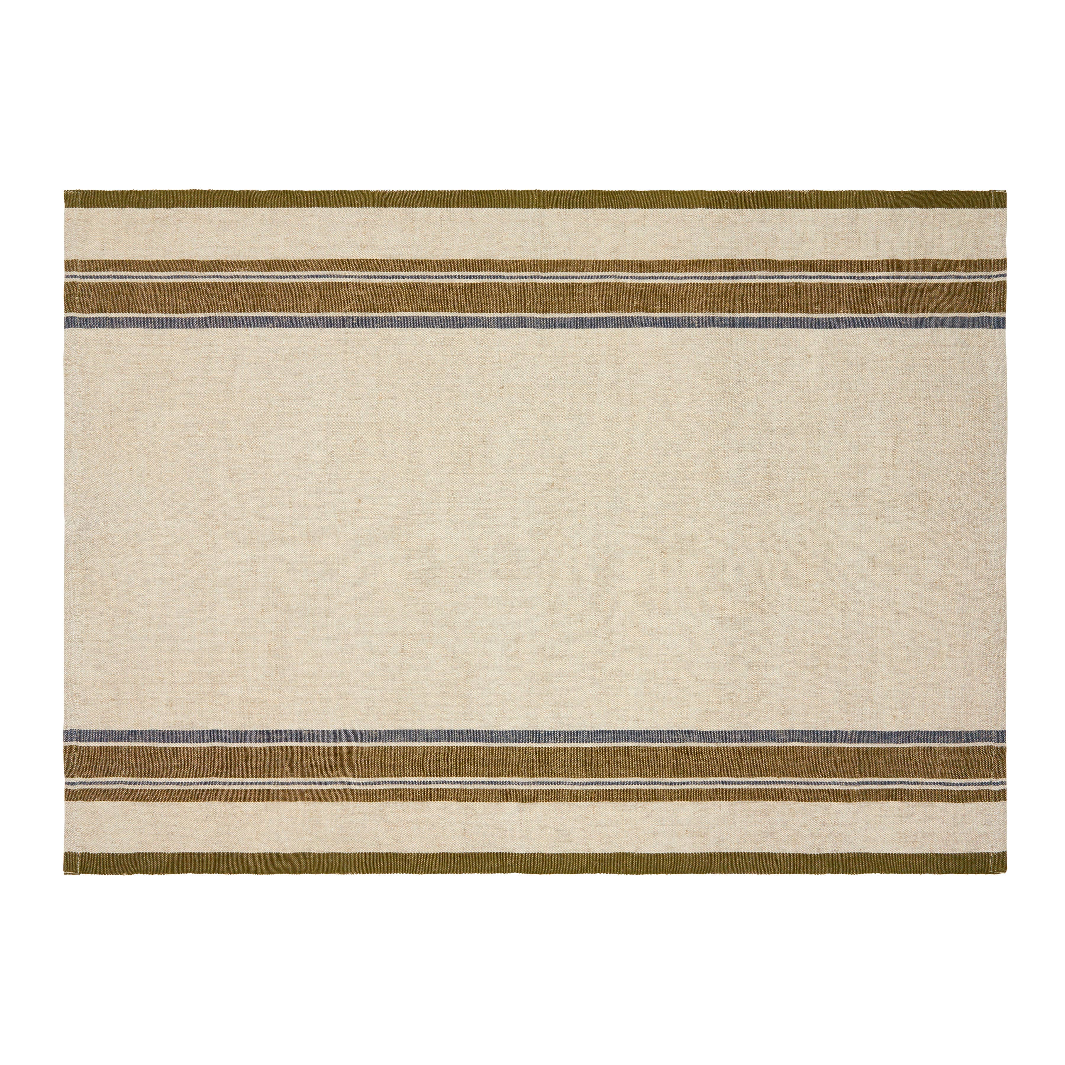 Antibes Natural & Green Tea Towels, Set of 2 for wholesale on Faire1