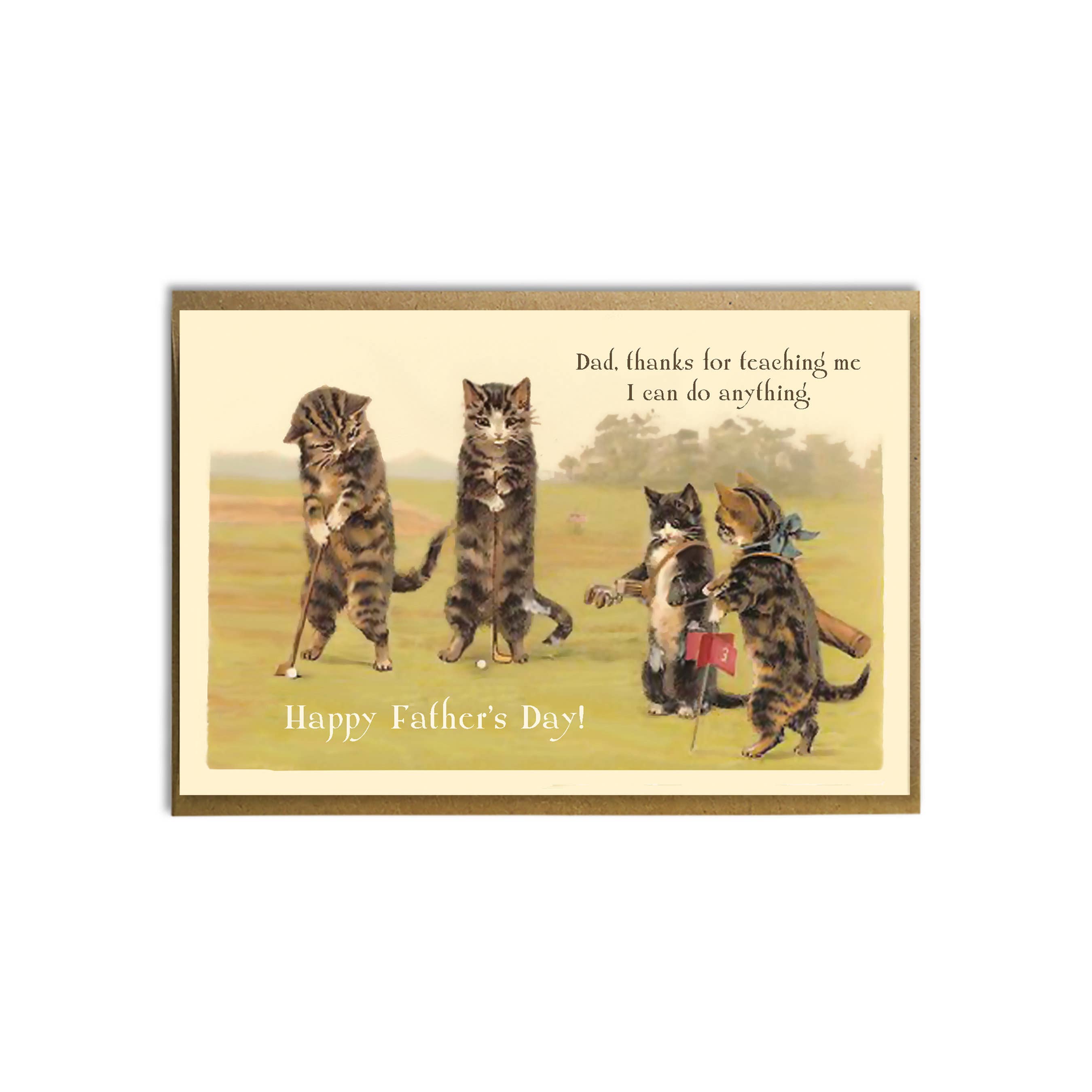A Zillion Dollars - Wholesale Father's Day Card - Funny Father's Day Card; Golfing Cats; Thanks for Teaching Me I Can Do Anything; Original Father's Day Card; Unique Father's Day Card1