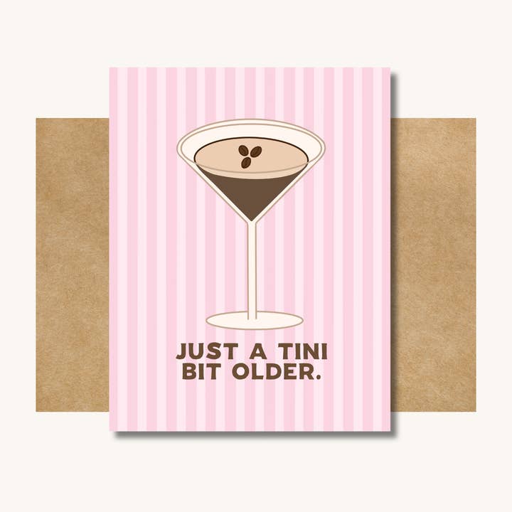 Kelly Scott Design Co - Wholesale Birthday Card - Espresso Martini Birthday Card — Martini Birthday Card