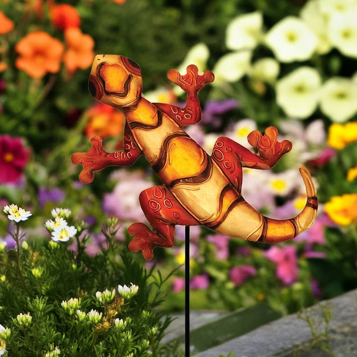 Eangee Home Design – Großhandel Pfosten/Pfähle – Gartenpfahl Gecko, Metall, für drinnen und draußen1