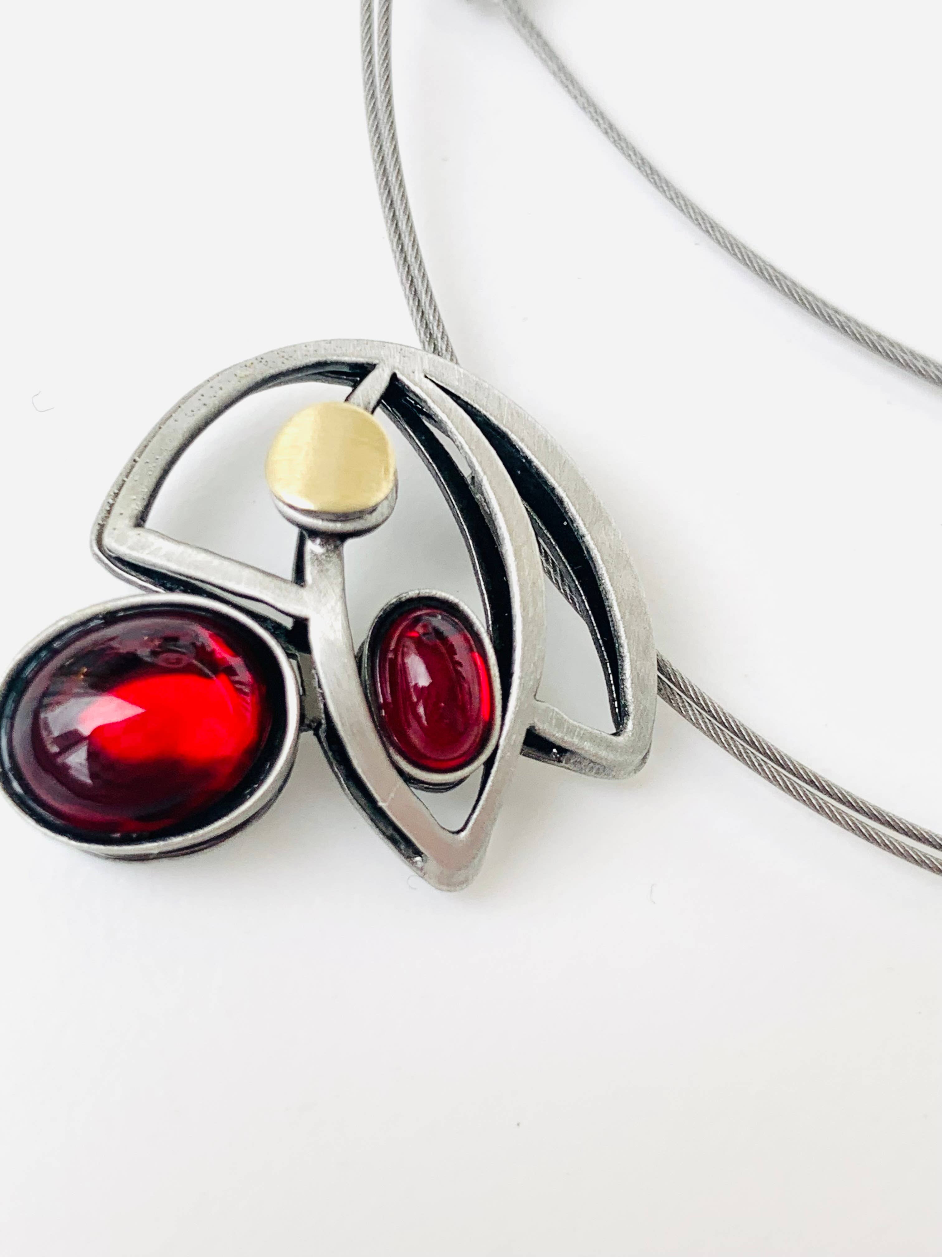 Christophe Poly / Crono Design – wholesale Jewellery set – SETS (KY) - Small Pendant WireNeck(K) 19" & LeverEar(X) Sets5