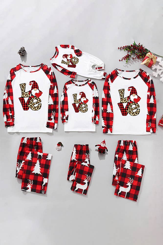 UNISHE - Wholesale Sleepwear Set - Unisex - Christmas Family Match Plaid Pajamas Set ZK4324