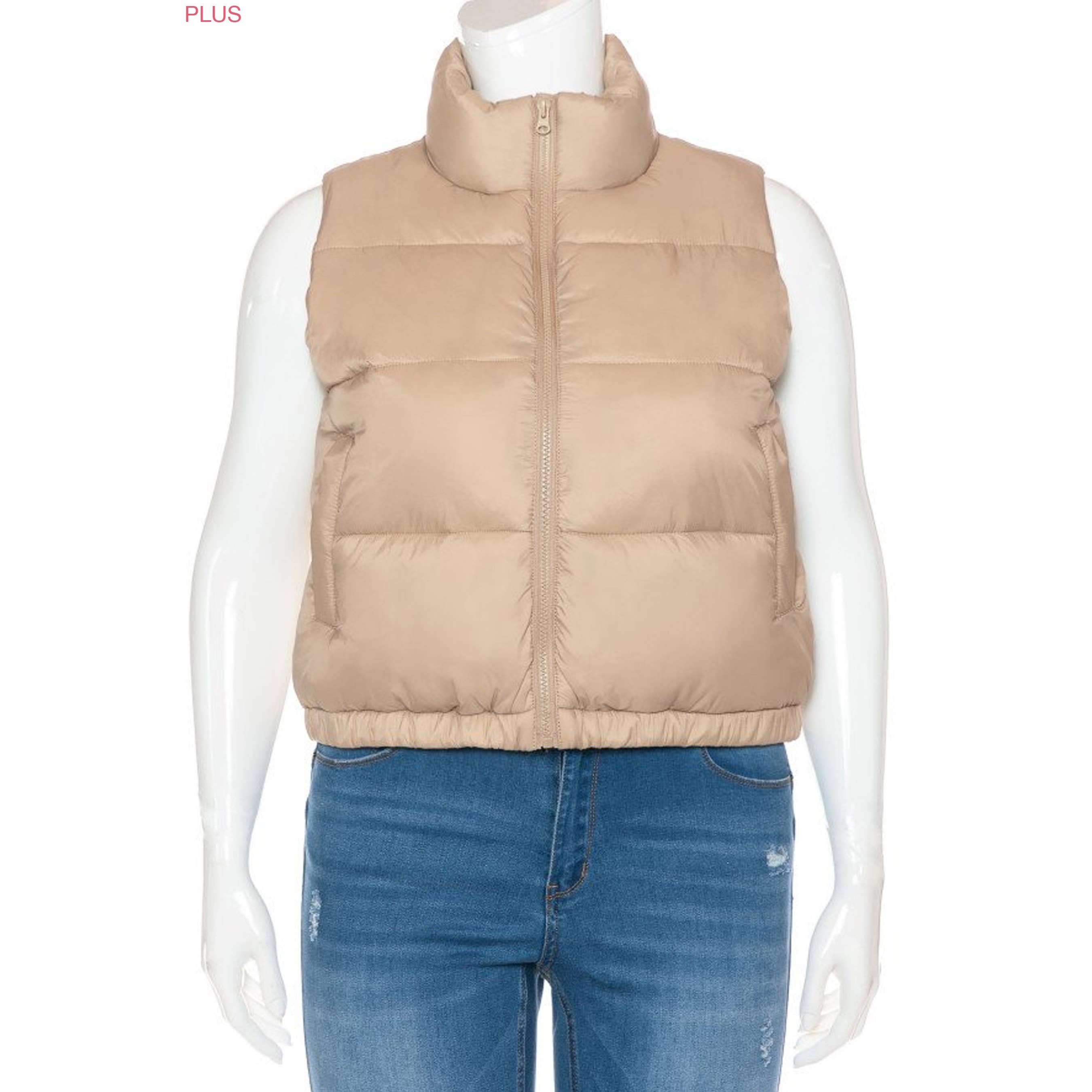 ITSSY - Wholesale Outerwear Vest - Women's - PLUS PUFFER PADDING VEST3