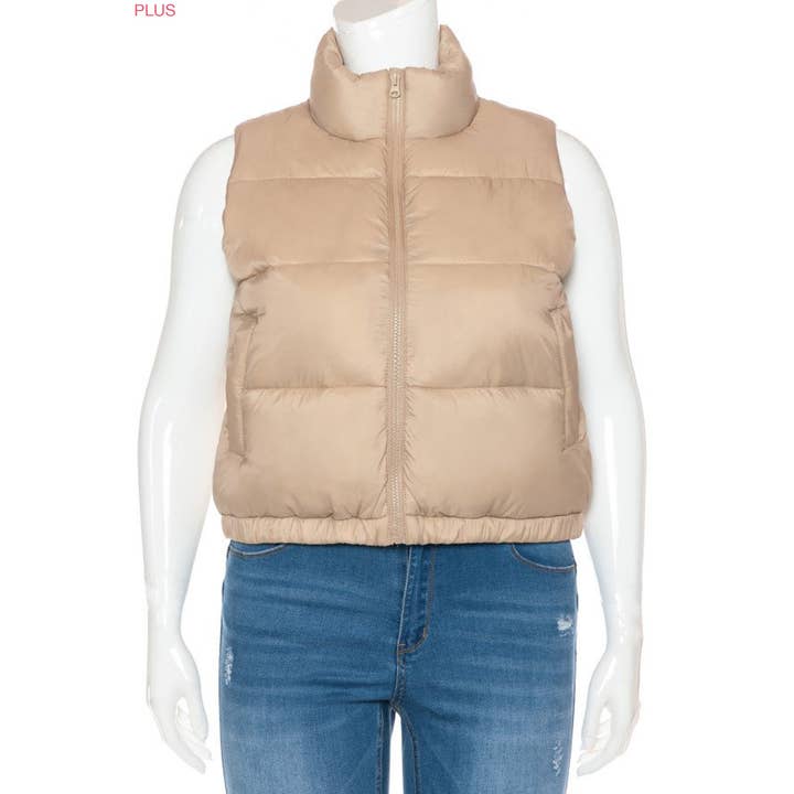 ITSSY - Wholesale Outerwear Vest - Women's - PLUS PUFFER PADDING VEST3