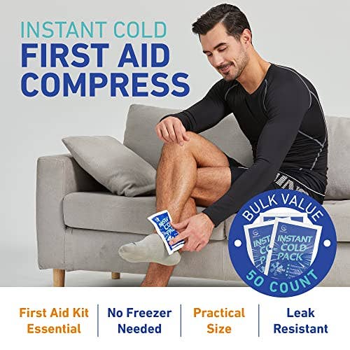 AllSett Health - Wholesale Ice Pack - Instant Ice Cold Pack (6” x 4.5”) - 50 Packs Disposable1