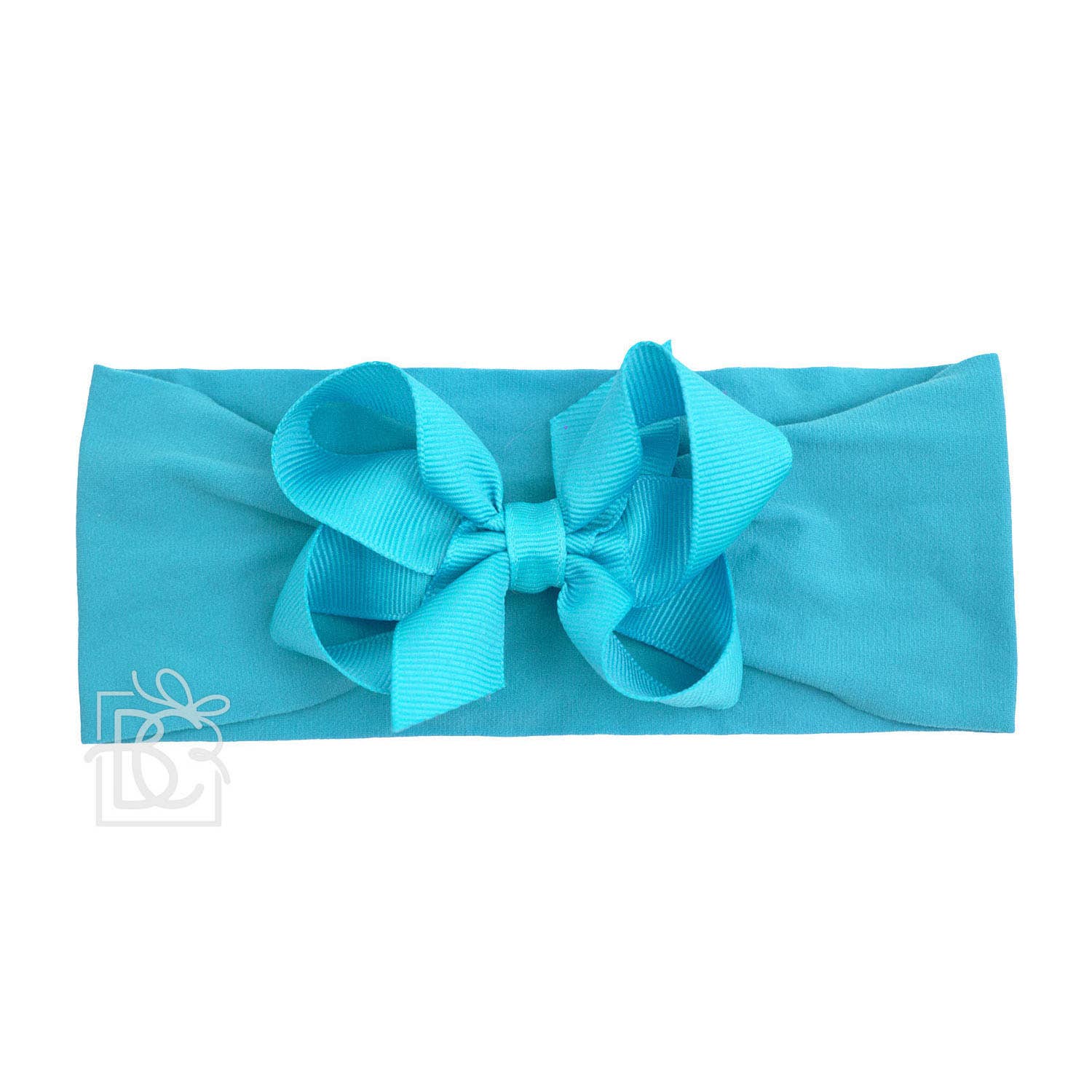 Beyond Creations, LLC - Wholesale Fashion Headband - Kids - WIDE PANTYHOSE HEADBAND W/CLASSIC GROSGRAIN BOW73