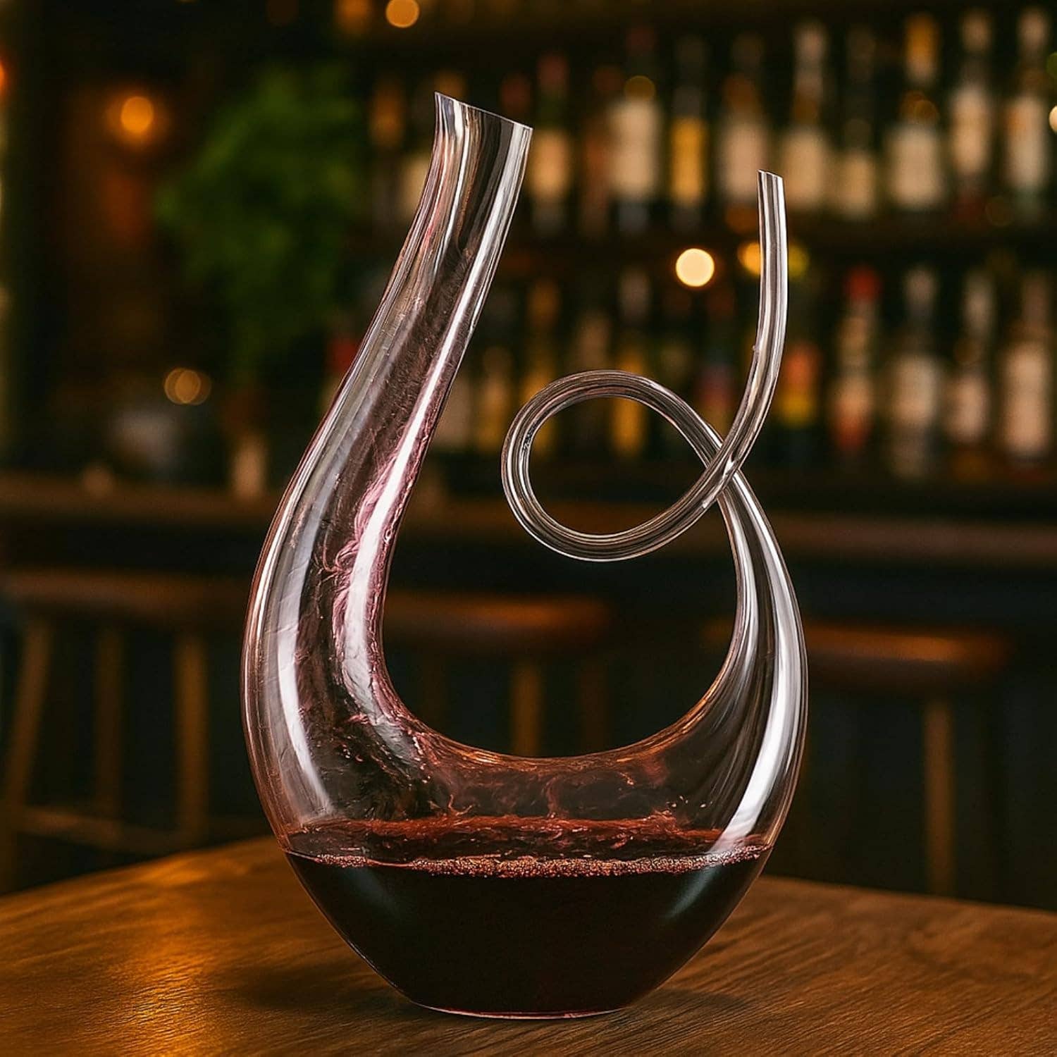 The Wine Savant /  Khen Glassware - Wholesale Karaf - Swirl wijndecanteerkaraf van handgeblazen kristalglas7