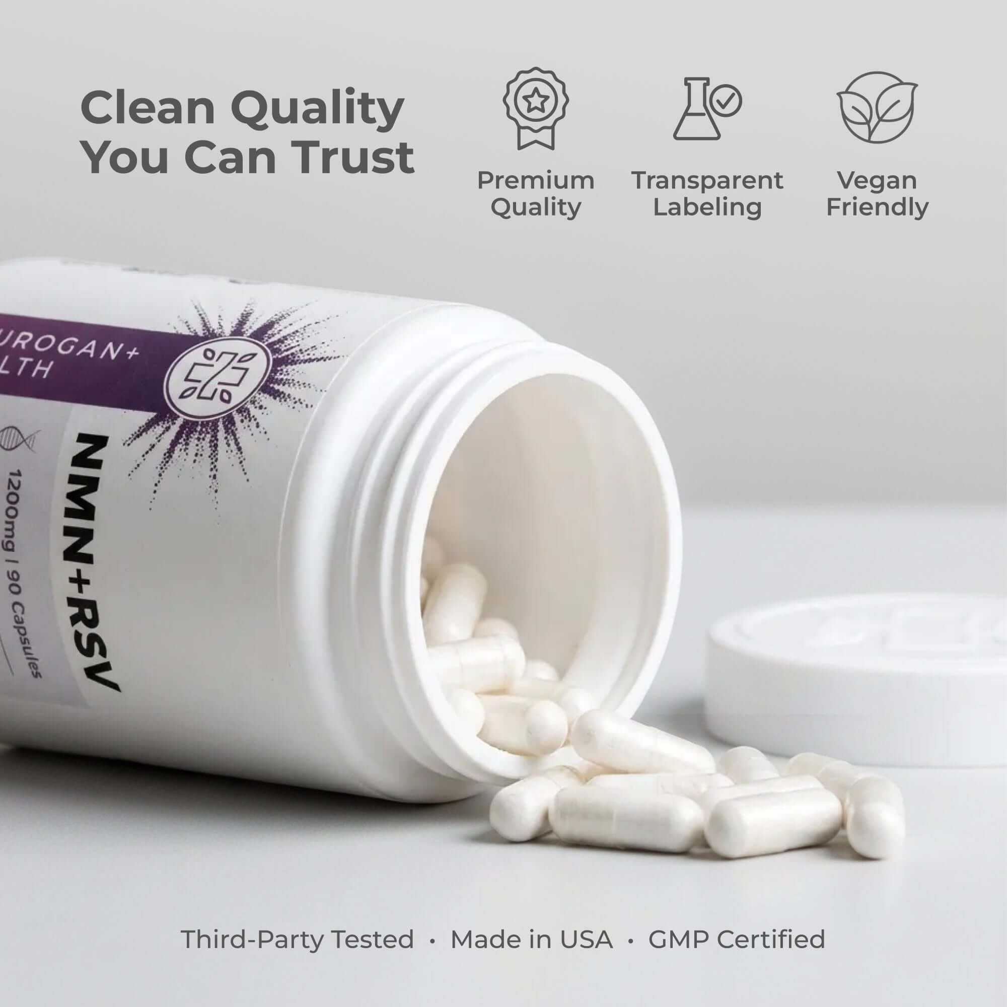 Neurogan Health - Wholesale Oral Supplement/Vitamin - NMN + Resveratrol Capsules4