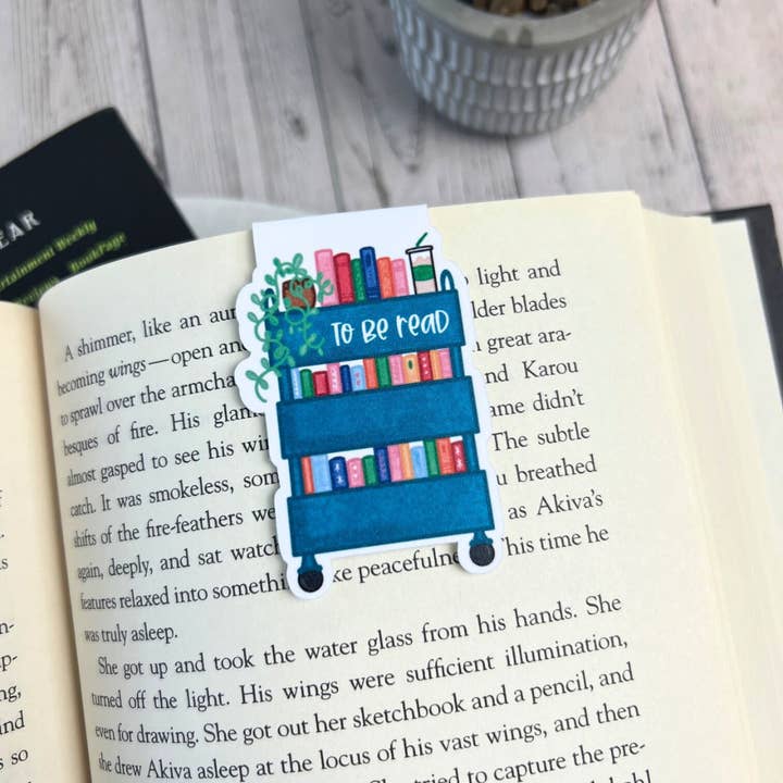 To Be Read Cart Magnetic Bookmark for wholesale by Mav & Molly Designs