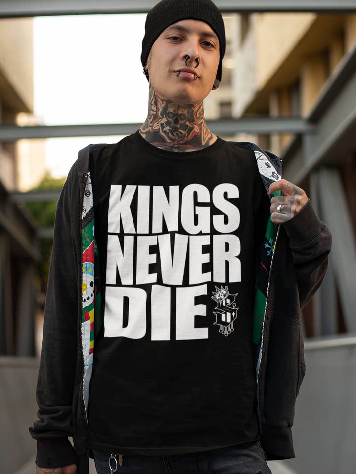 Kings Never Die - T-shirt voor heren voor wholesale door Sinister Kings