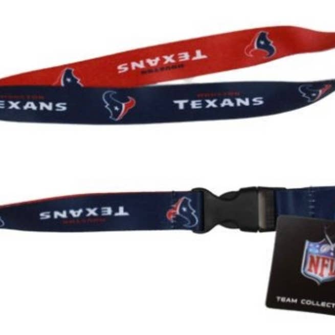 Mojo Lanyard- 2 Sided- Houston Texans for wholesale by St. Louis Wholesale LLC
