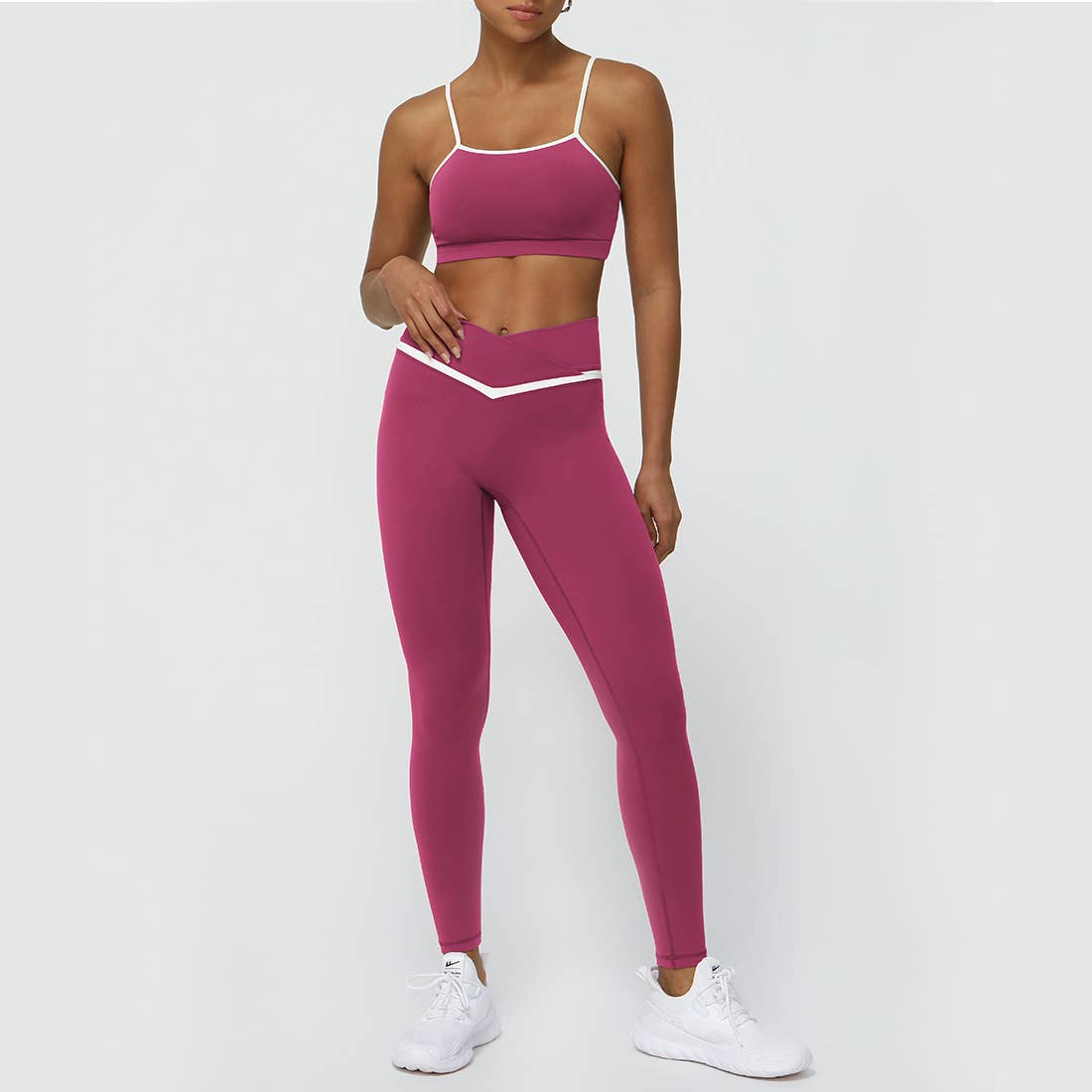 Sodalemon – wholesale Activewear set – Women′s – Colorblocked Women Yoga Active Set1