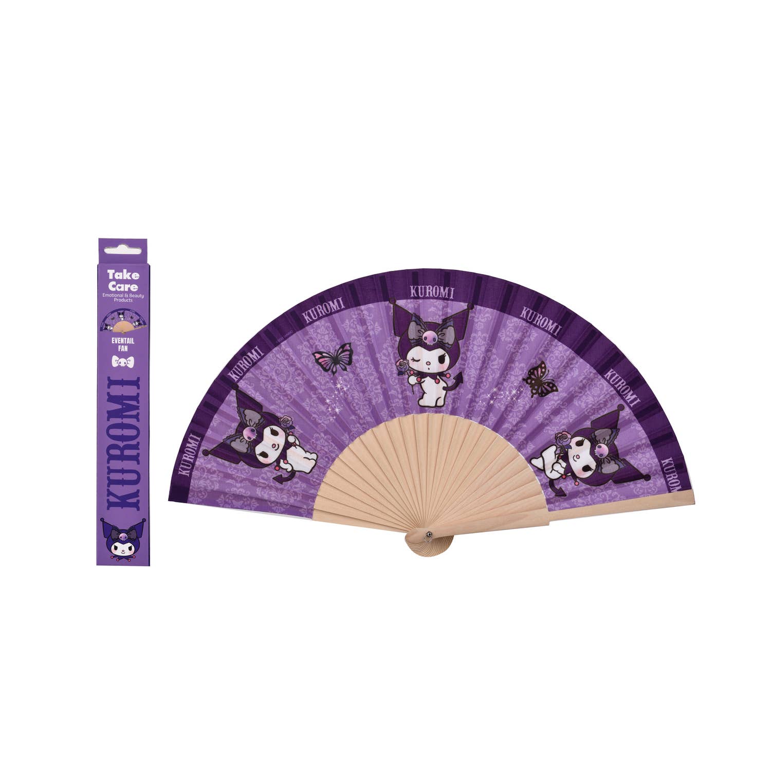 Takecare – wholesale Handheld folding fan – Kuromi Fan0